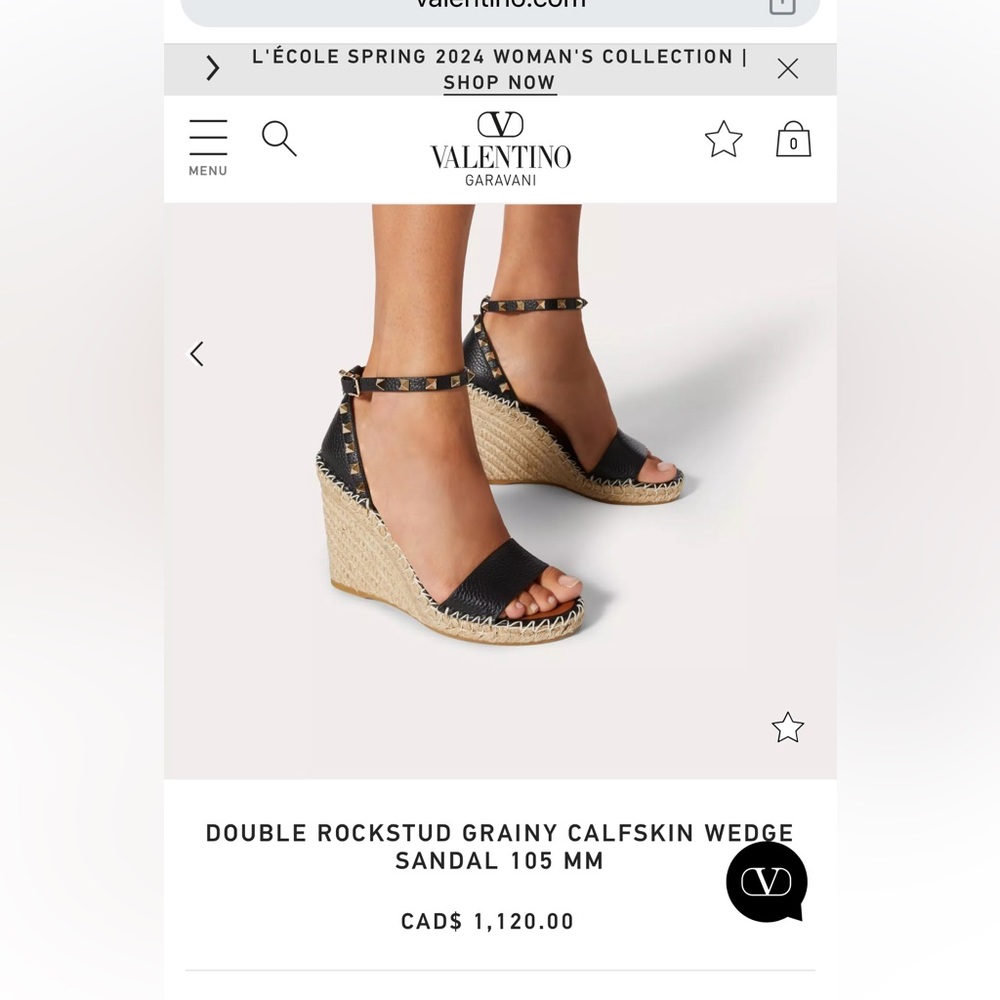 Valentino Rockstud Espadrilles